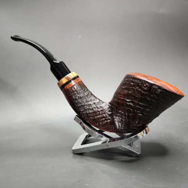 Karl Erik Ekstravagant Sandblasted Cobra Estate Briar Pipe, Danish Estates - Image 6