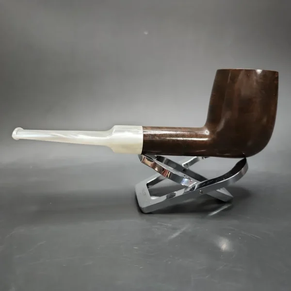 S&R Wood Craft Smooth Saddle Billiard Estate Briar Pipe, Unsmoked - Image 7