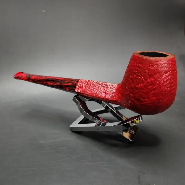 Ashton Claret XXX Sandblasted Panel Brandy Estate Briar Pipe, English Estates - Image 7