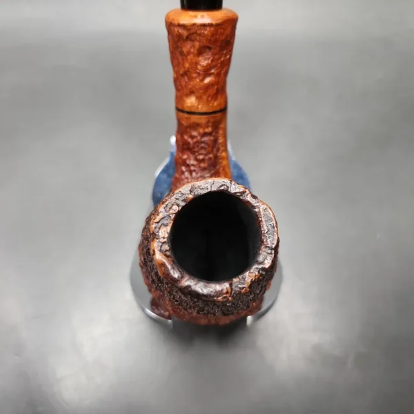 Mauro Armellini Rusticated Bent Billiard Estate Briar Pipe, Italian Estates - Image 7
