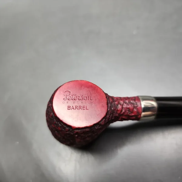 Peterson Nickel Mounted Barrel Rusticated Estate Briar Pipe, Irish Estates - Image 7