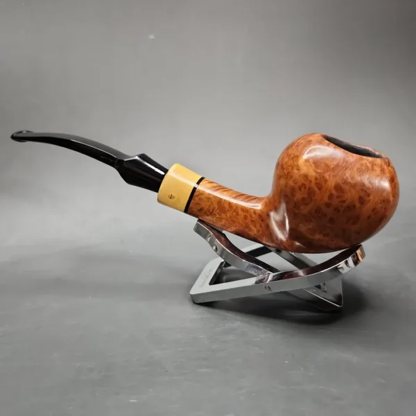 WO Larsen Pearl Smooth Panel Pear Estate Briar Pipe, Danish Estates - Image 7