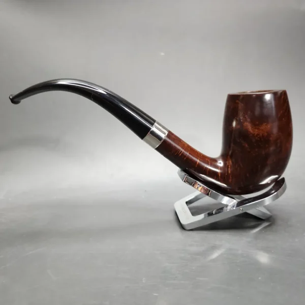 Pipe Tristan LC Smooth Swan Neck Billiard Handmade Briar Pipe, New - Image 6