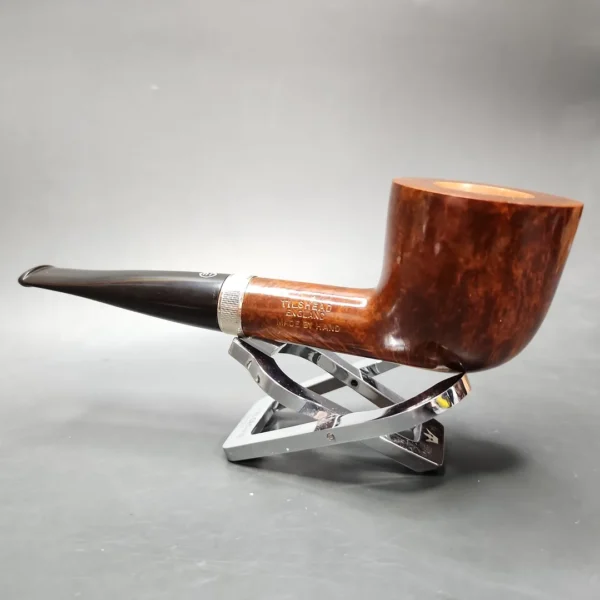 James Upshall Smooth Dublin w/ Les Wood Silver Estate Briar Pipe, Unsmoked - Image 6