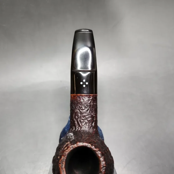 Sasieni 4 Dot Ruff Root Dark Sandblasted Diplomat Estate Briar Pipe, English Estates - Image 7