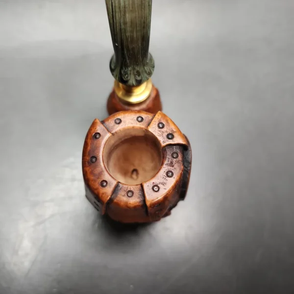 Moonlight "Steampunk" Oom Paul Sitter Handmade Briar Pipe, New - Image 7