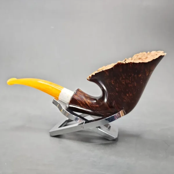 Pipe Tristan Smooth Fleur Freehand w/ Durat Handmade Briar Pipe, New - Image 7
