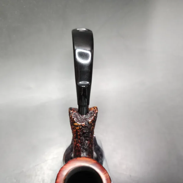 Castello Sea Rock KKKK 293 Rusticated Bent Egg Estate Briar Pipe, Italian Estates - Image 7