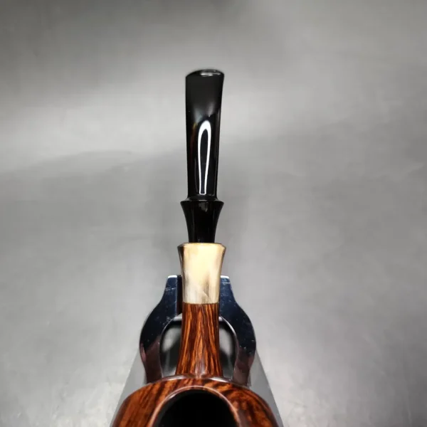 Wandi Riyadi Smooth Elephant's Foot w/ Horn Estate Briar Pipe, Unsmoked - Image 8