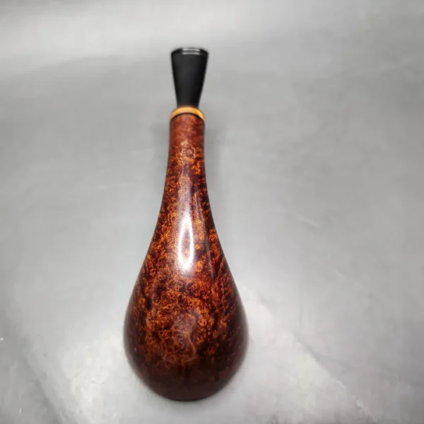 Piero Vitale Smooth Horn w/ Olive Wood (Sun) Handmade Briar Pipe, New - Image 8