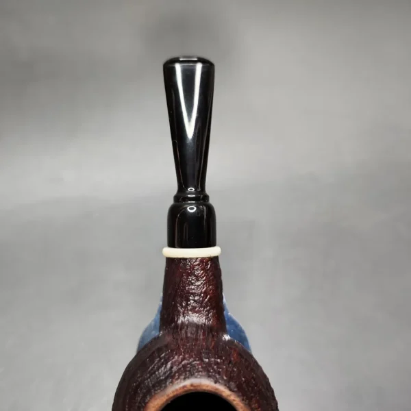 Nathan Armentout Sandblasted Apple w/ Fossilized Mammoth Handmade Briar Pipe, New - Image 8