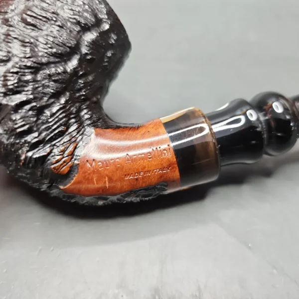 Mauro Armellini Rusticated Volcano Estate Briar Pipe, Italian Estates - Image 8