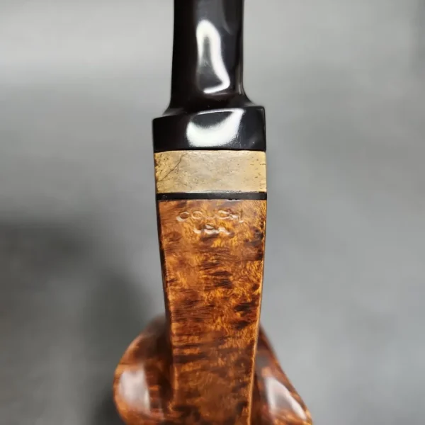 Mike Couch Smooth Blowfish w/ Spalted Tamarind Estate Briar Pipe, American Estates - Image 8