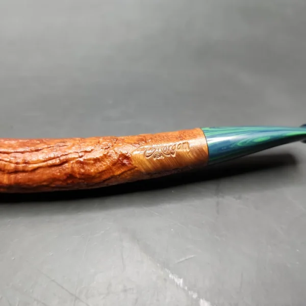 Chris Morgan Sandblasted Arbutus Long Shank Apple Handmade Briar Pipe, New - Image 8