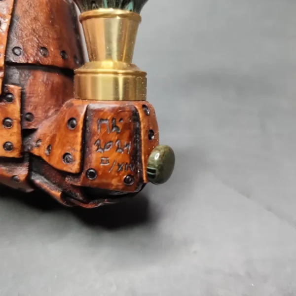 Moonlight "Steampunk" Oom Paul Sitter Handmade Briar Pipe, New - Image 8
