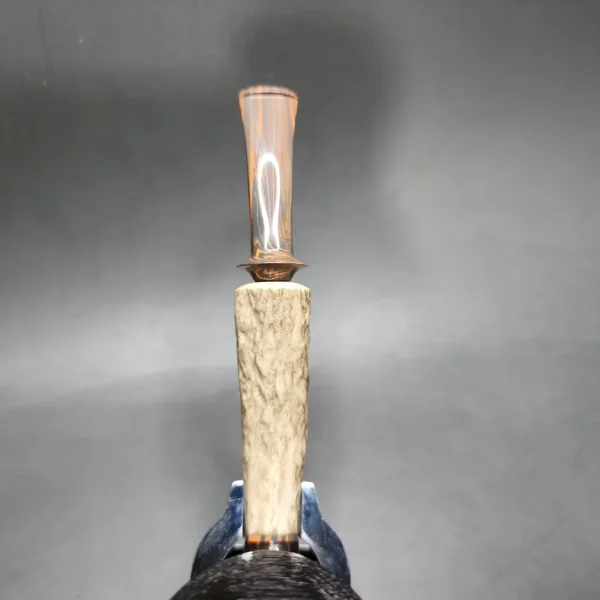 La Biota Large Morta Bent Egg w/ Horn Handmade Pipe, New - Image 8