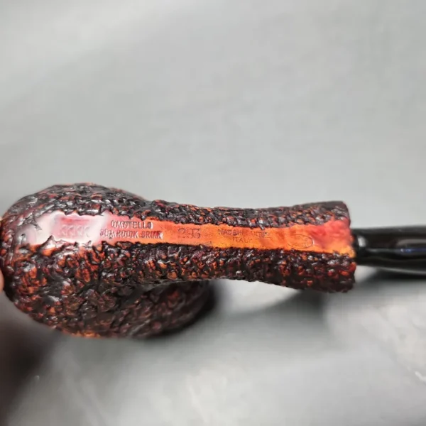 Castello Sea Rock KKKK 293 Rusticated Bent Egg Estate Briar Pipe, Italian Estates - Image 8