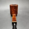 Piero Vitale Smooth Panel Billiard w/ Olive Wood (Moon) Handmade Briar Pipe, New - Image 9