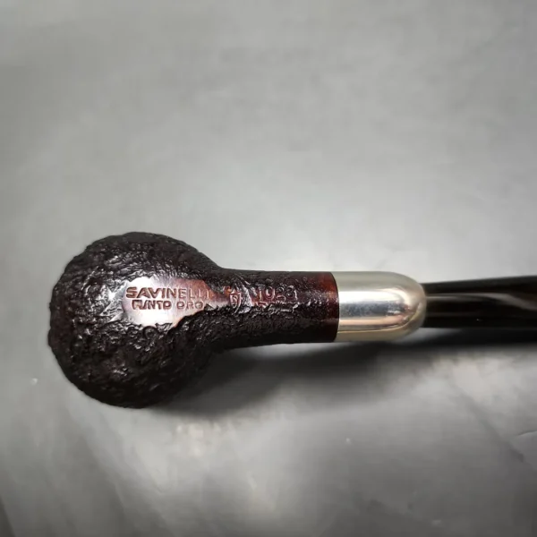 Pre-1970 Savinelli Punto Oro 1028 Sandblasted Billiard Estate Briar Pipe, Italian Estates - Image 9