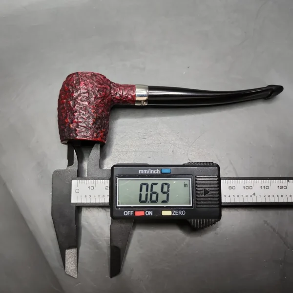 Peterson Nickel Mounted Barrel Rusticated Estate Briar Pipe, Irish Estates - Image 9