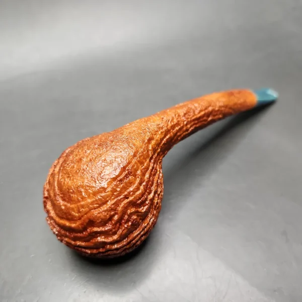 Chris Morgan Sandblasted Arbutus Long Shank Apple Handmade Briar Pipe, New - Image 9