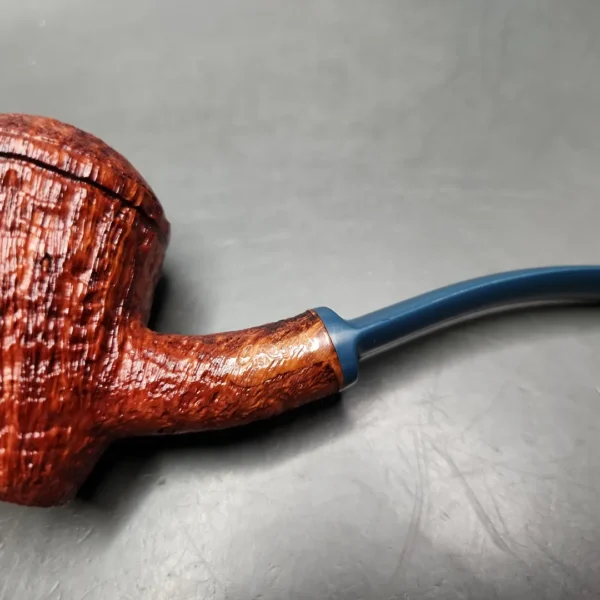Chris Morgan Signature Sandblasted Cherrywood Sitter Handmade Briar Pipe, New - Image 8