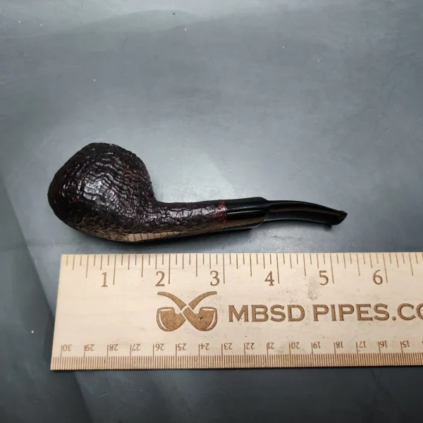 Sasieni 4 Dot Ruff Root Dark Sandblasted Diplomat Estate Briar Pipe, English Estates - Image 9