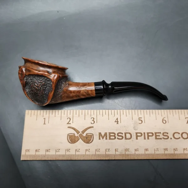Rolando Negoita Partially Rusticated Freehand Estate Briar Pipe, American Estates - Image 9