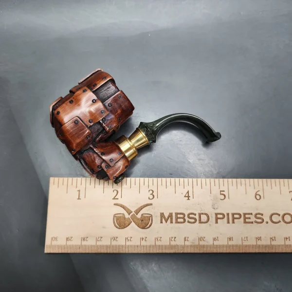 Moonlight "Steampunk" Oom Paul Sitter Handmade Briar Pipe, New - Image 9
