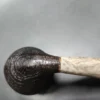 La Biota Large Morta Bent Egg w/ Horn Handmade Pipe, New - Image 9
