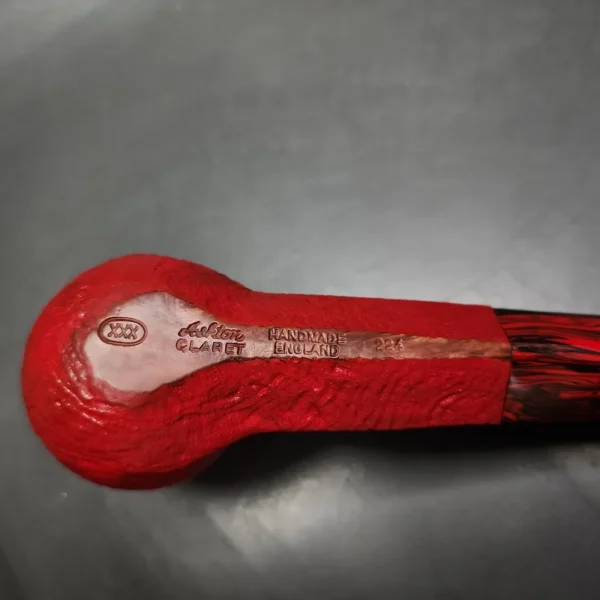 Ashton Claret XXX Sandblasted Panel Brandy Estate Briar Pipe, English Estates - Image 10