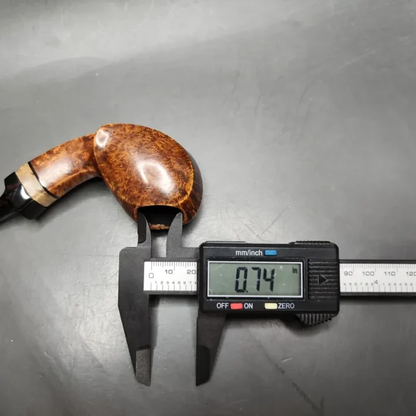 Mike Couch Smooth Blowfish w/ Spalted Tamarind Estate Briar Pipe, American Estates - Image 10