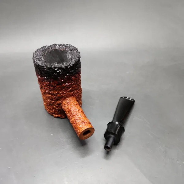 Pipe Tristan Granite Rusticated Poker Handmade Briar Pipe, New - Image 10