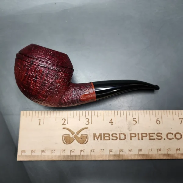 Chris Morgan Sandblasted Bullmoose Rhodesian Handmade Briar Pipe, New - Image 10