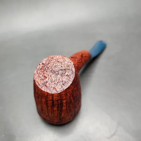Chris Morgan Signature Sandblasted Cherrywood Sitter Handmade Briar Pipe, New - Image 9