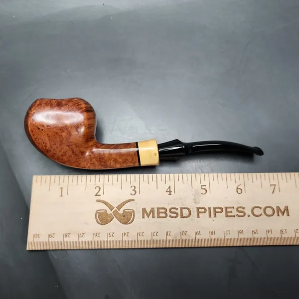 WO Larsen Pearl Smooth Panel Pear Estate Briar Pipe, Danish Estates - Image 10