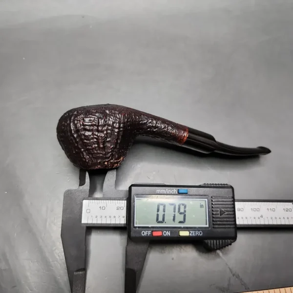 Sasieni 4 Dot Ruff Root Dark Sandblasted Diplomat Estate Briar Pipe, English Estates - Image 10