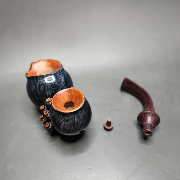 Moonlight "Barnacle" Oom Paul Sitter Handmade Briar Pipe, New - Image 10