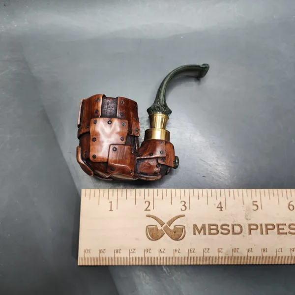 Moonlight "Steampunk" Oom Paul Sitter Handmade Briar Pipe, New - Image 10