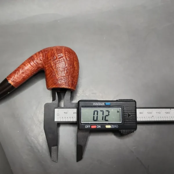 Savinelli Punto Oro 602 Sandblasted Bent Billiard Estate Briar Pipe, Italian Estates - Image 10