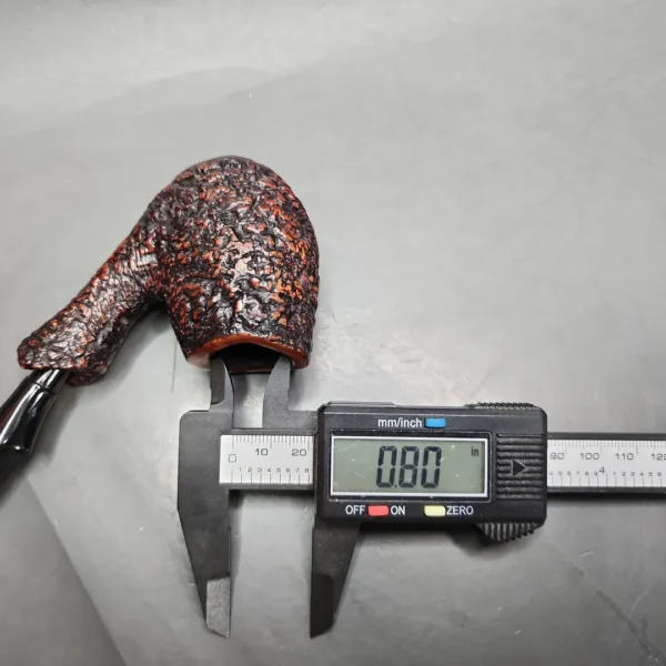 Castello Sea Rock KKKK 293 Rusticated Bent Egg Estate Briar Pipe, Italian Estates - Image 10