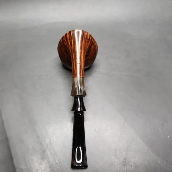 Wandi Riyadi Smooth Elephant's Foot w/ Horn Estate Briar Pipe, Unsmoked - Image 11