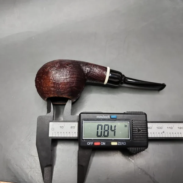 Nathan Armentout Sandblasted Apple w/ Fossilized Mammoth Handmade Briar Pipe, New - Image 11