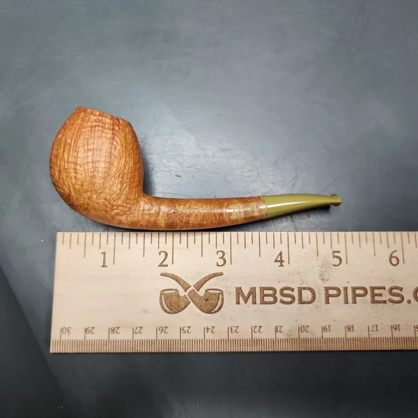 Chris Morgan Sandblasted Long Shank Egg Handmade Briar Pipe, New - Image 11