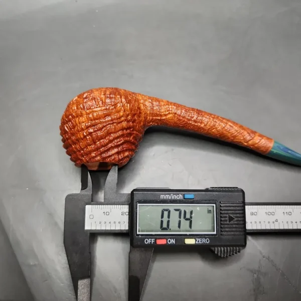 Chris Morgan Sandblasted Arbutus Long Shank Apple Handmade Briar Pipe, New - Image 11
