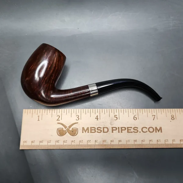 Pipe Tristan LC Smooth Swan Neck Billiard Handmade Briar Pipe, New - Image 10