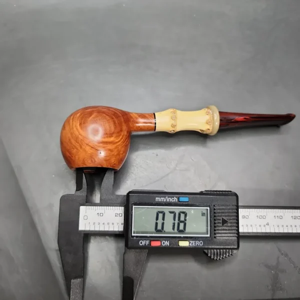 Garrett Woo Smooth Bamboo Apple Briar Pipe, American Estates - Image 11