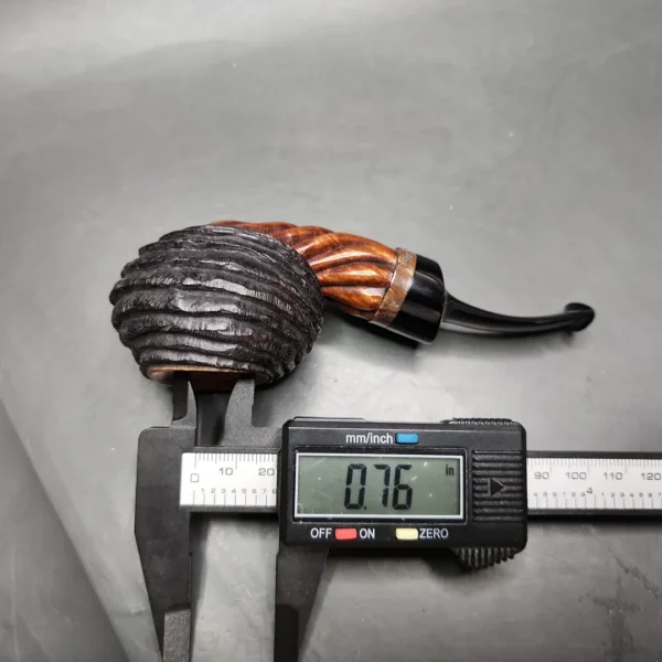 Moonlight "Pine Cone" Author Handmade Briar Pipe, New - Image 11