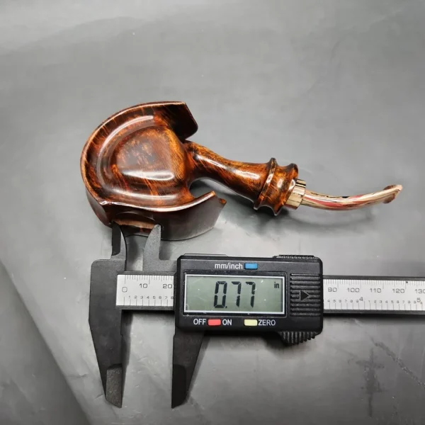 Andrey Kharitonov Smooth Blowfish Handmade Briar Pipe, New - Image 11