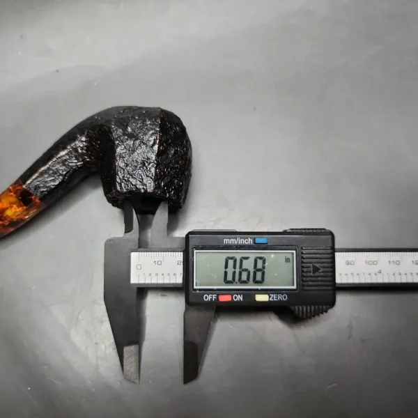 Savinelli Ottagono 111 Sandblasted Panel Bent Billiard Briar Pipe, 6mm (477/600) - Image 12